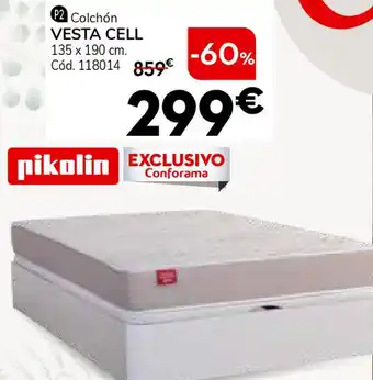 Conforama PIKOLIN Colchón vesta cell 135 x 190 cm oferta