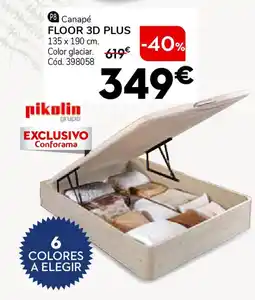 Conforama PIKOLIN Canapé floor 3d plus 135 x 190 cm oferta