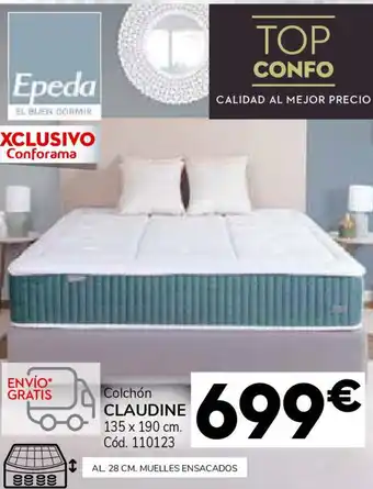 Conforama Colchón claudine 135 x 190 cm. oferta