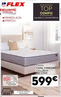 Conforama FLEX Colchón cool confort 135 x 190 cm oferta