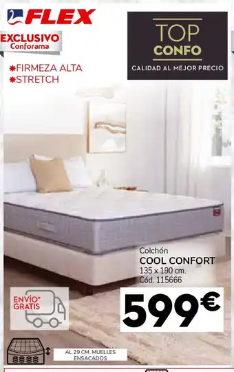 Conforama FLEX Colchón cool confort 135 x 190 cm oferta