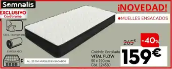 Conforama Colchón enrollado vital flow oferta