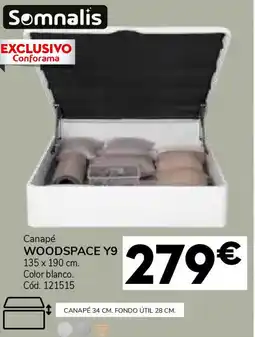 Conforama Canapé woodspace y9 135 x 190 cm oferta