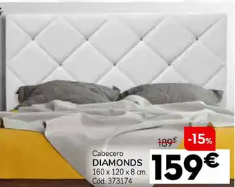 Conforama Cabecero diamonds 160 x 120 x 8 cm oferta