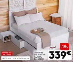 Conforama Cama nido 140 x 190 cm. alpha oferta