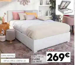 Conforama Cama 140 x 190 cm. cuore oferta