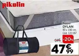 Conforama PIKOLIN Topper dylan 90 x 190 cm oferta
