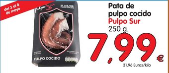 Alimerka Pulpo Sur Pata de pulpo cocido 250g oferta