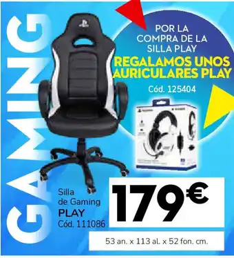 Conforama Silla de gaming play oferta