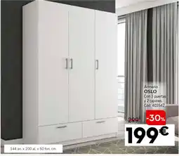 Conforama Armario oslo con 3 puertas y 2 cajones. cód. 403542 oferta