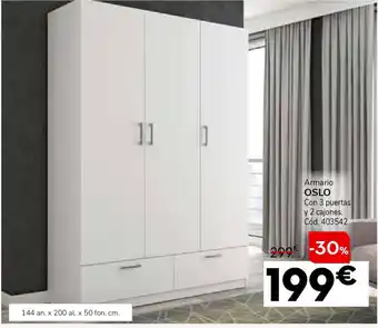 Conforama Armario oslo con 3 puertas y 2 cajones. cód. 403542 oferta