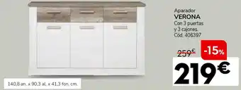 Conforama Aparador verona con 3 puertas y 3 cajones oferta