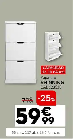 Conforama Zapatero shinning oferta