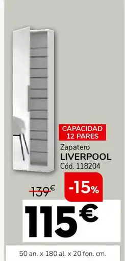 Conforama Zapatero liverpool oferta