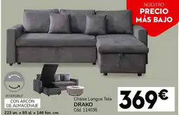 Conforama Chaise longue tela drako oferta