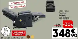 Conforama Sillón relax eléctrico roma oferta