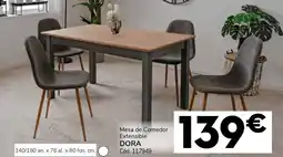 Conforama Mesa de comedor extensible dora oferta