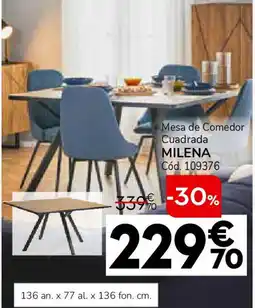 Conforama Mesa de Comedor Cuadrada MILENA oferta