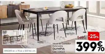 Conforama Mesa de comedor extensible olympia oferta