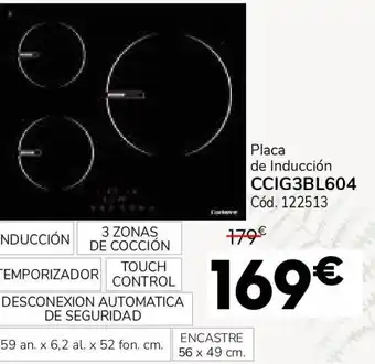 Conforama Placa de inducción ccig3bl604 oferta