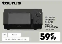 Conforama TAURUS Microondas instant black negro oferta