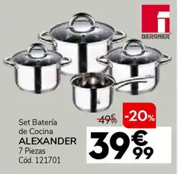 Conforama BERGNER Set batería de cocina alexander oferta