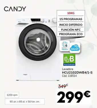 Conforama CANDY Lavadora HCU2102DWB4/1-S oferta