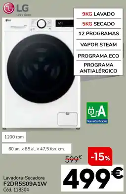 Conforama LG Lavadora-Secadora F2DR5S09A1W oferta