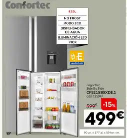 Conforama CONFORTEC Frigorífico side by side cf521sbsxde.1 oferta