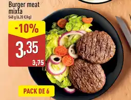 ALDI Burger meat mixta oferta