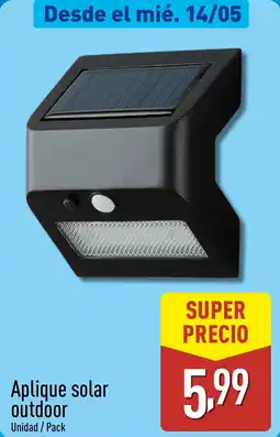 ALDI Aplique solar outdoor oferta