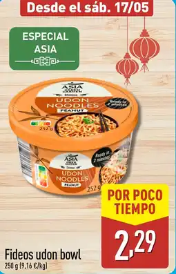 ALDI Fideos udon bowl oferta