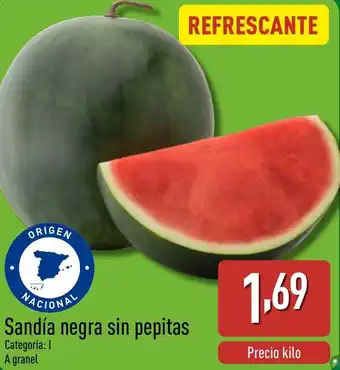 ALDI Sandía negra sin pepitas oferta