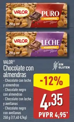 ALDI VALOR® Chocolate con almendras oferta