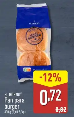 ALDI EL HORNO® Pan para burger oferta