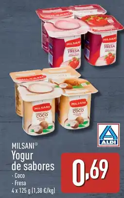 ALDI MILSANI Yogur de sabores oferta