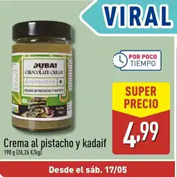 ALDI DUBAI Crema al pistacho y kadaif oferta