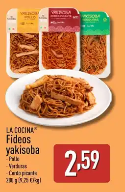 ALDI LA COCINAⓇ Fideos yakisoba oferta
