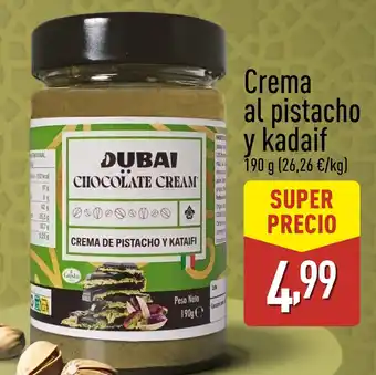 ALDI DUBAI Crema al pistacho y kadaif oferta