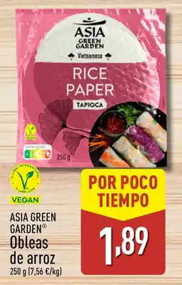 ALDI ASIA GREEN GARDEN Obleas de arroz oferta