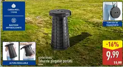 ALDI ADVENTURIDGE Taburete plegable portátil oferta