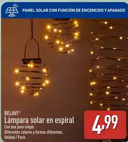 ALDI BELAVI Lámpara solar en espiral oferta