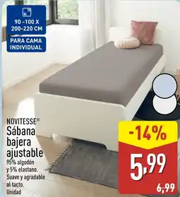 ALDI NOVITESSE Sábana bajera ajustable oferta