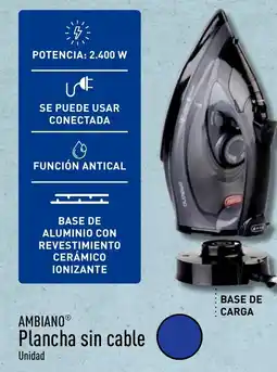 ALDI AMBIANO Plancha sin cable oferta