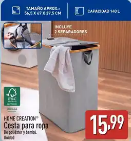 ALDI HOME CREATION Cesta para ropa oferta