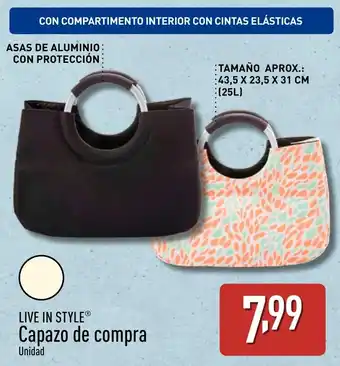 ALDI LIVE IN STYLE Capazo de compra oferta