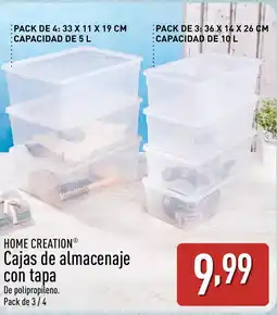 ALDI HOME CREATION Cajas de almacenaje con tapa oferta