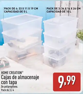 ALDI HOME CREATION Cajas de almacenaje con tapa oferta