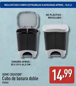 ALDI HOME CREATION Cubo de basura doble oferta