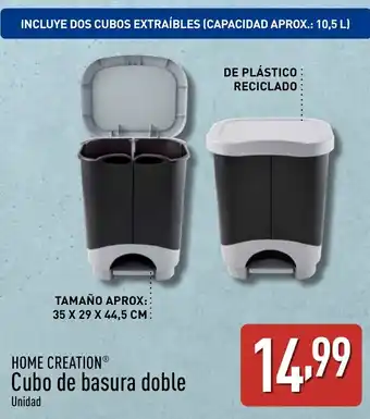 ALDI HOME CREATION Cubo de basura doble oferta